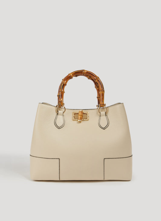 Borsa Bamboo Babe in pelle Dollaro Beige