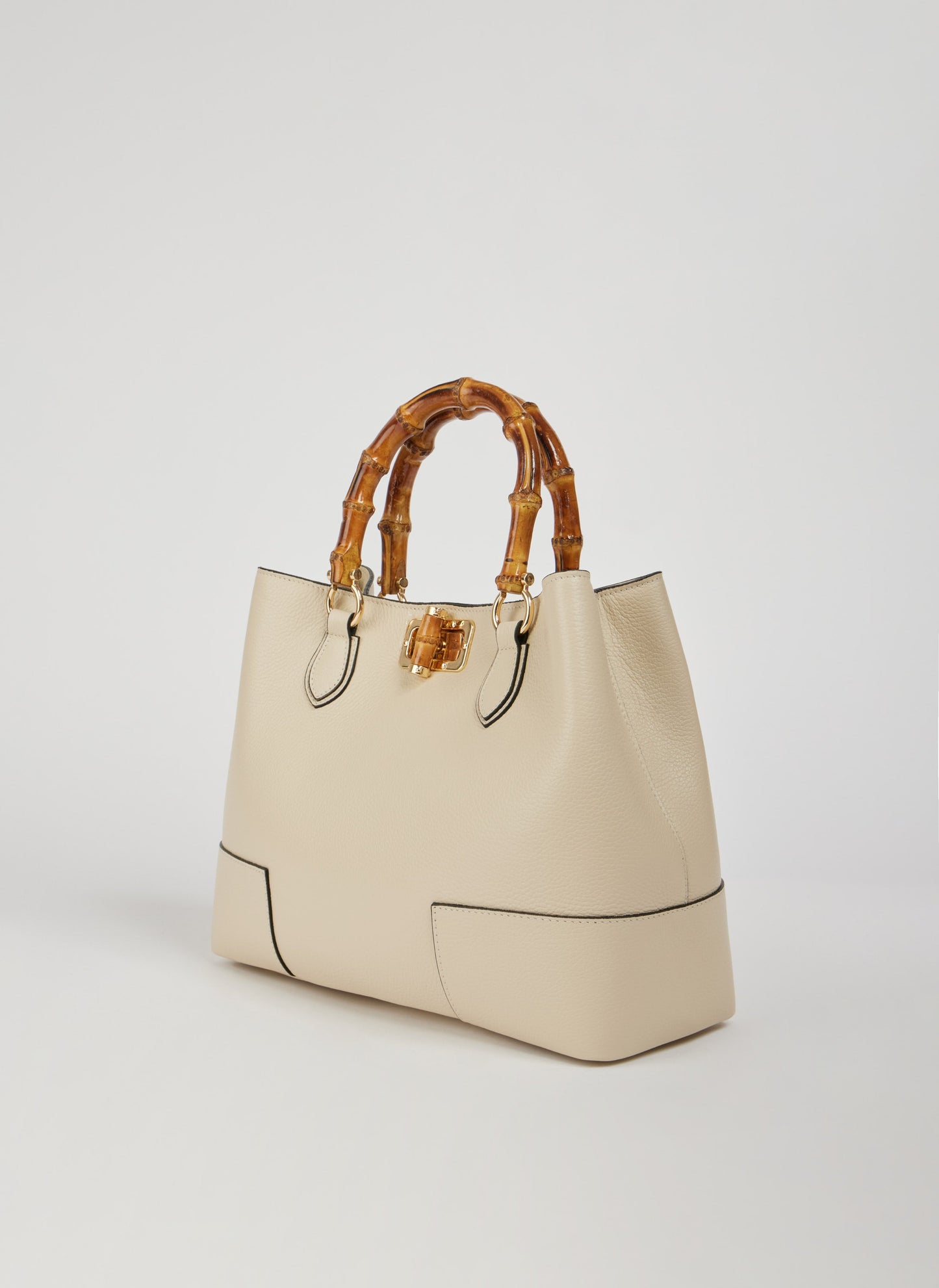 Borsa Bamboo Babe in pelle Dollaro Beige