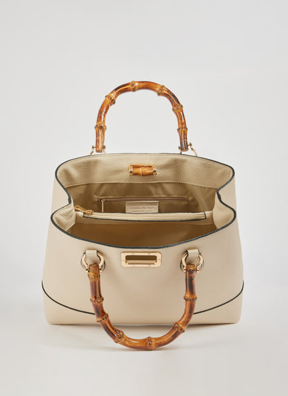 Borsa Bamboo Babe in pelle Dollaro Beige