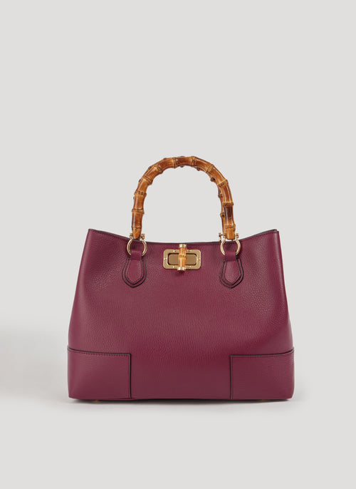 Borsa Bamboo Babe in pelle Dollaro Borgogna