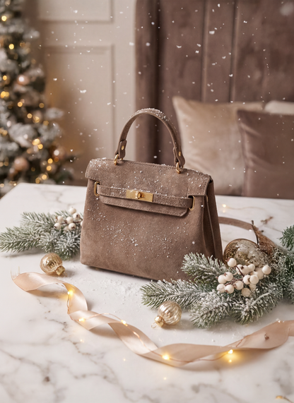 Borsa Giselle in Camoscio Taupe