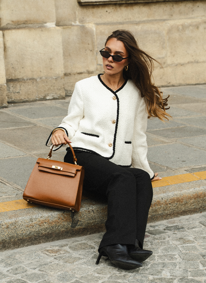 Borsa Zaira in Vera pelle Saffiano Cuoio